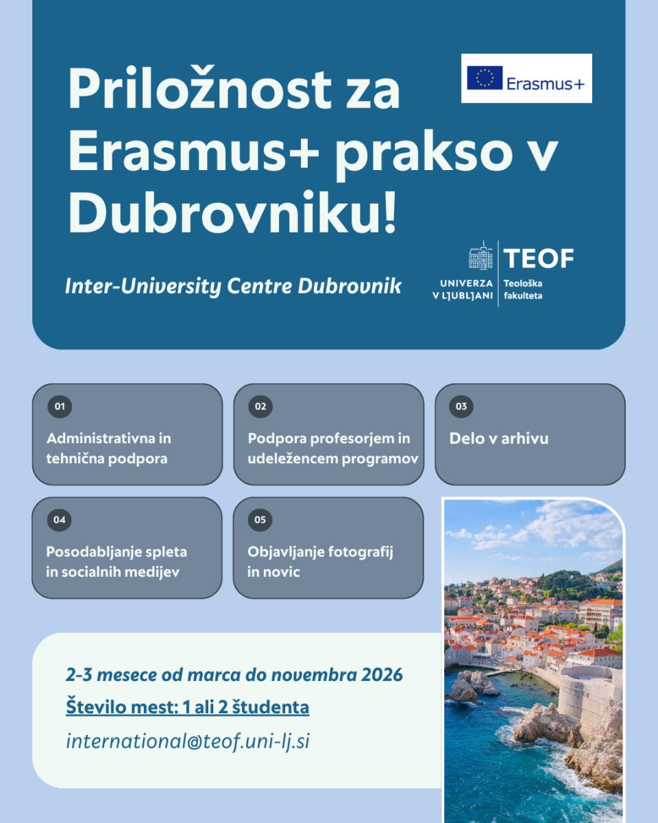 Priložnost za Erasmus+ prakso v Dubrovniku